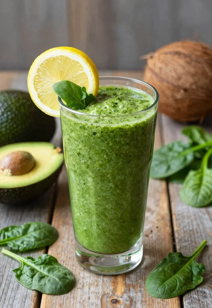 19 Healthy Avocado Smoothie Recipes for Breakfast - 2. Spinach Avocado Smoothie 1