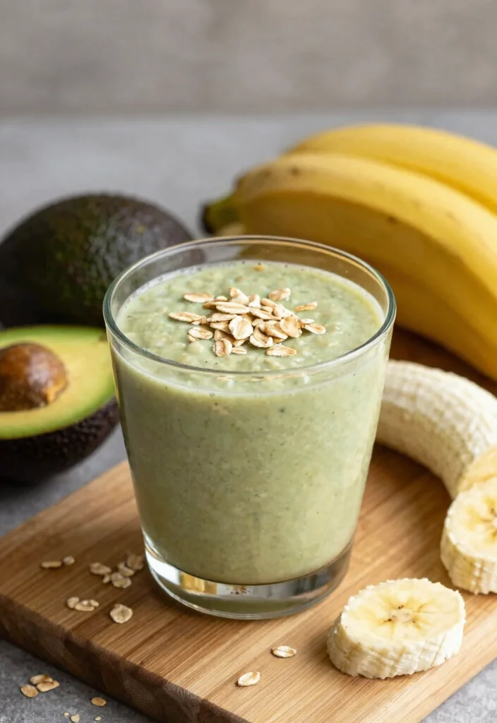 19 Healthy Avocado Smoothie Recipes for Breakfast - 8. Avocado Oatmeal Smoothie 1