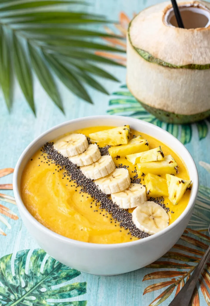 19 Healthy Smoothie Bowl Recipes for Clean Eating - 1. Tropical Paradise Smoothie Bowl 1