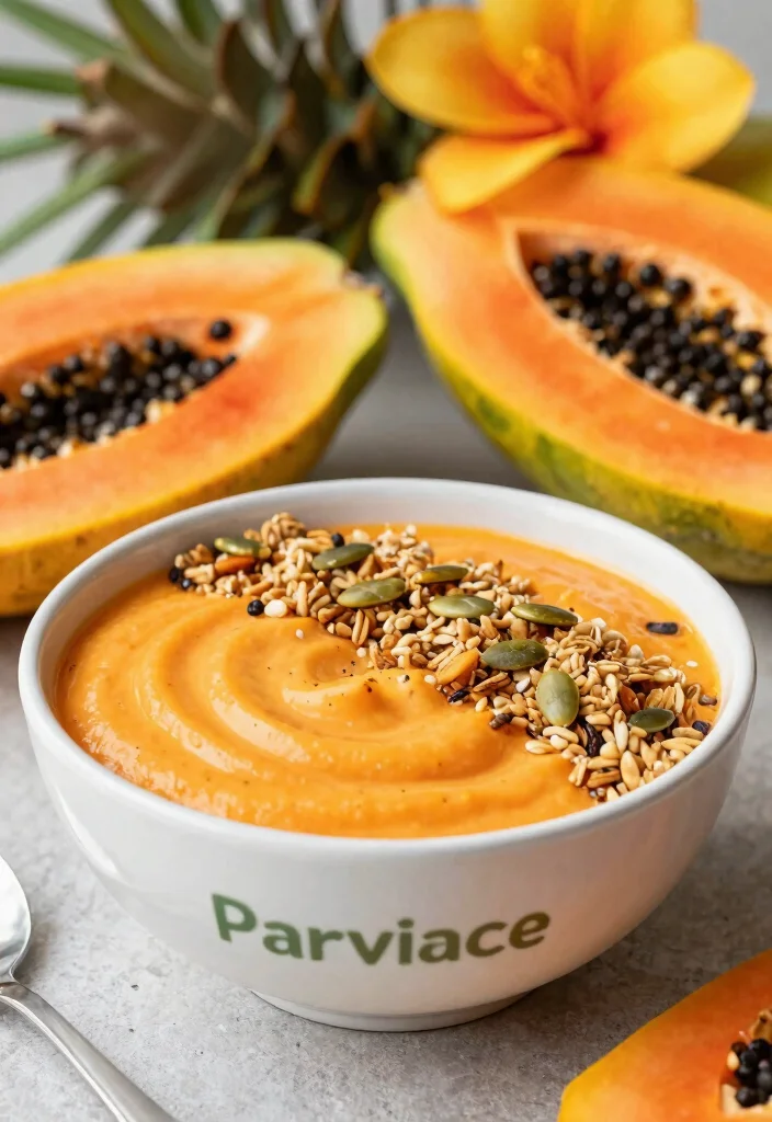19 Healthy Smoothie Bowl Recipes for Clean Eating - 13. Papaya Paradise Bowl 1
