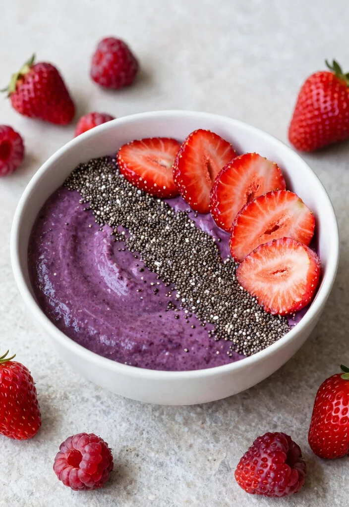 19 Healthy Smoothie Bowl Recipes for Clean Eating - 14. Superfood Berry Bowl 1