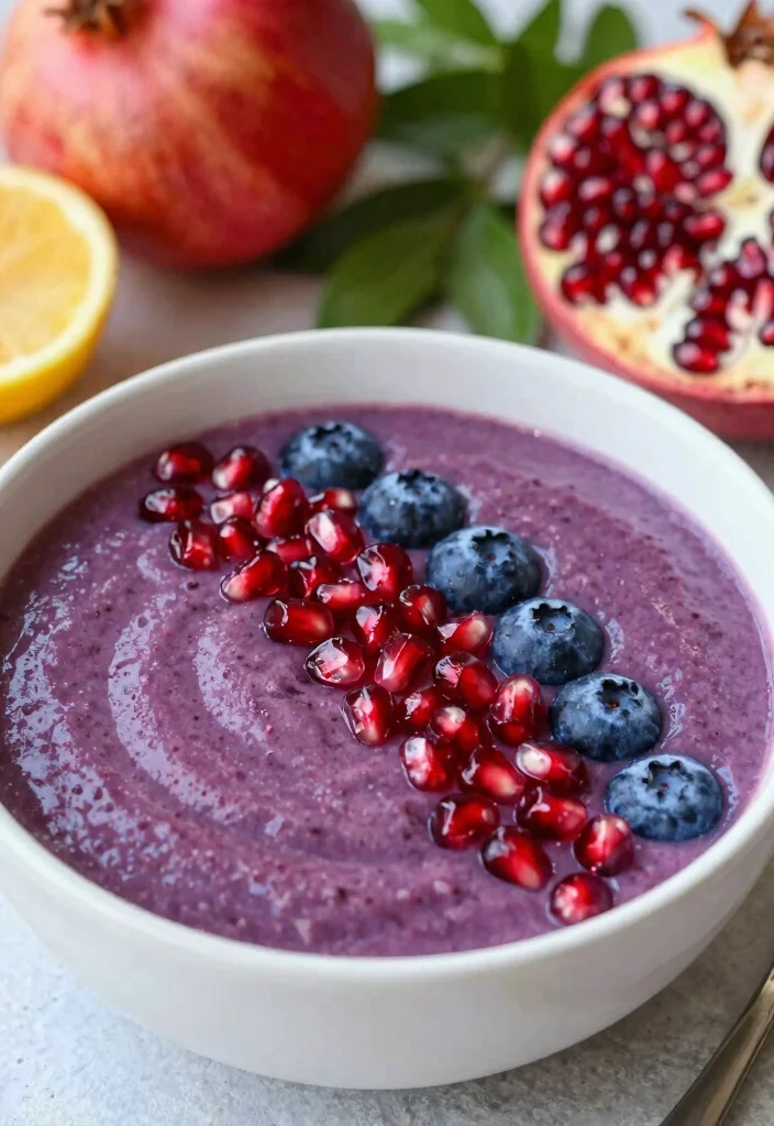 19 Healthy Smoothie Bowl Recipes for Clean Eating - 8. Pomegranate Power Bowl 1