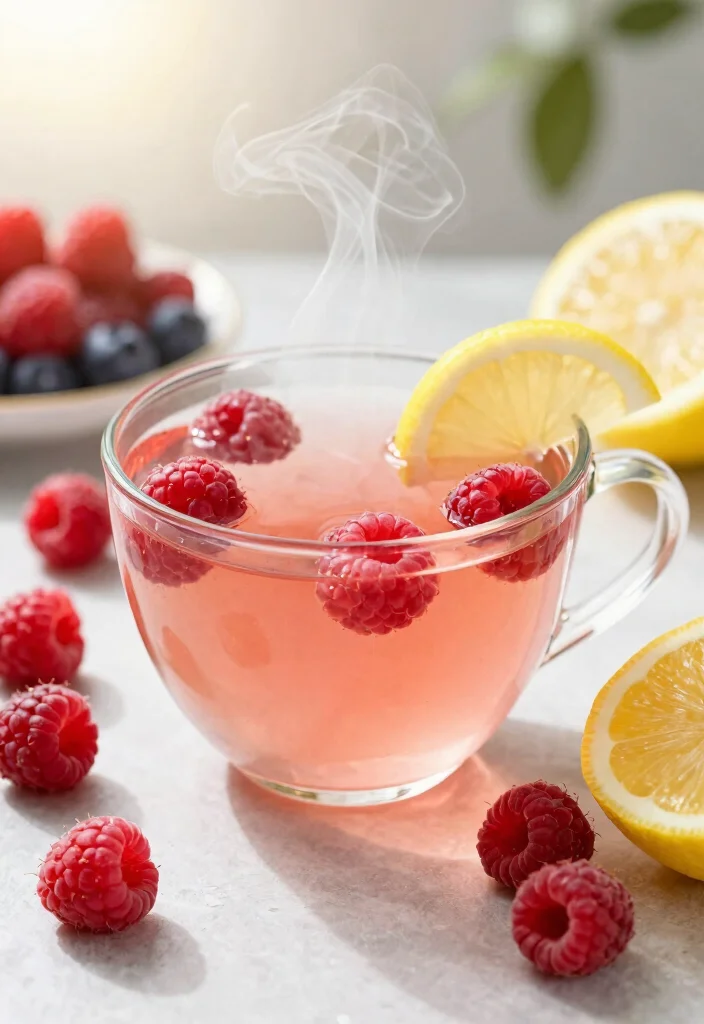 19 Morning Detox Drink Recipes to Start Your Day Hydrated and Refreshed - 14. Raspberry Lemon Detox Tea 1
