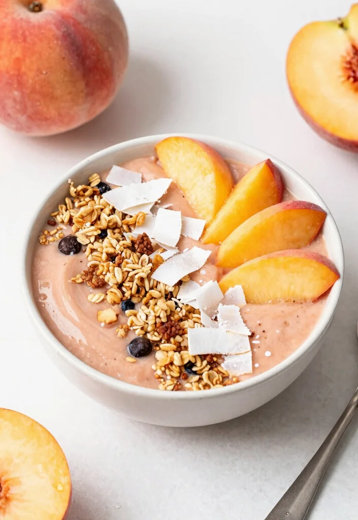 19 Smoothie Bowl Base Ideas Including No Banana Options - 11. Peachy Keen Base 1