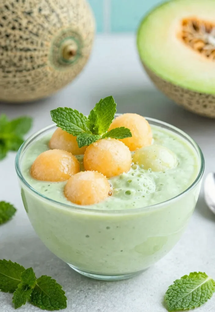 19 Smoothie Bowl Base Ideas Including No Banana Options - 18. Honeydew Mint Base 1