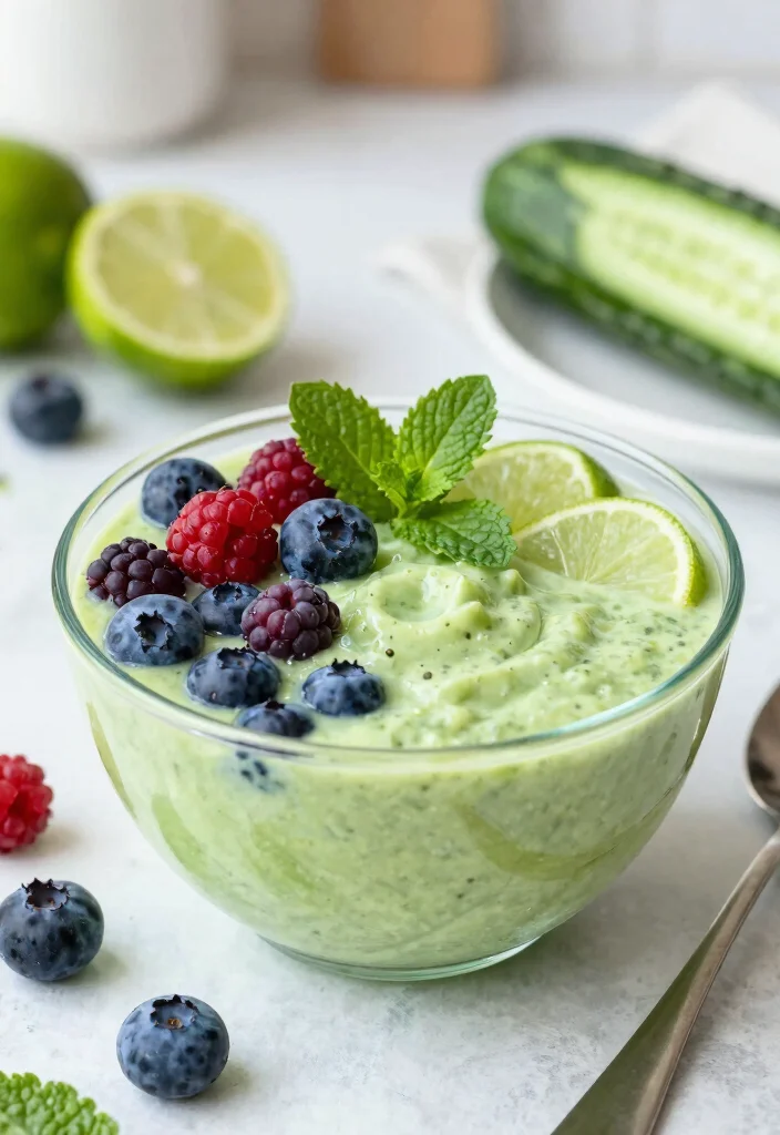19 Smoothie Bowl Base Ideas Including No Banana Options - 19. Cucumber Lime Zing Base 1