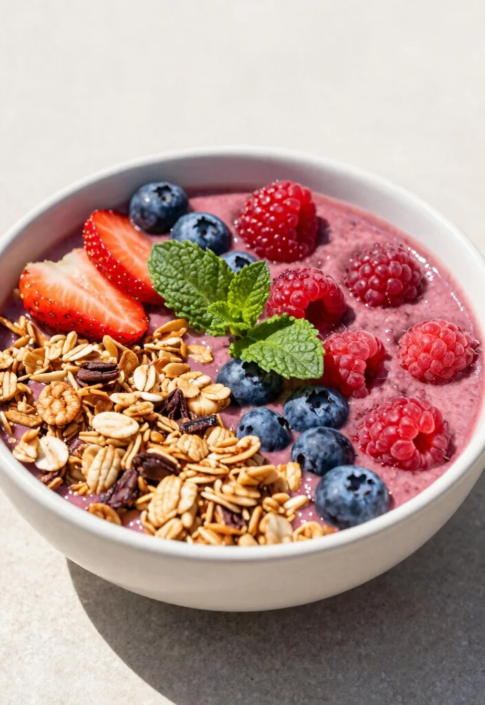 19 Smoothie Bowl Base Ideas Including No Banana Options - 3. Berry Burst Base 1