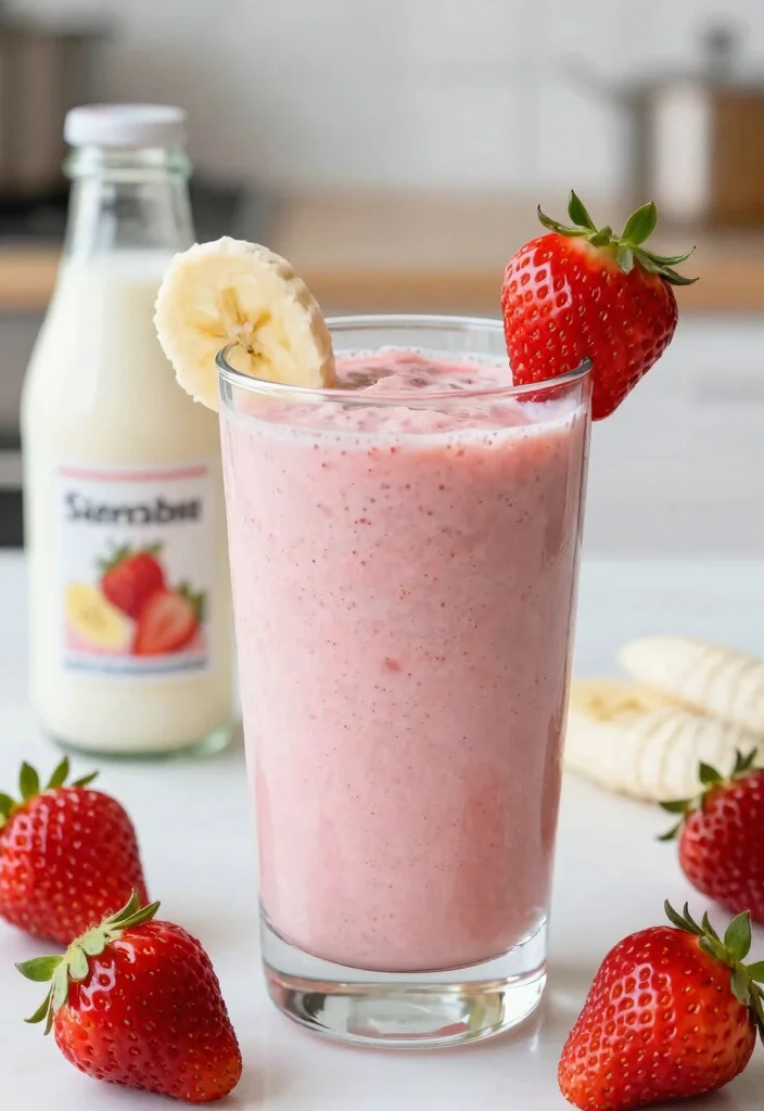 19 Strawberry Banana Smoothie Recipes Everyone Loves - 11. Strawberry Banana Kefir Smoothie 1
