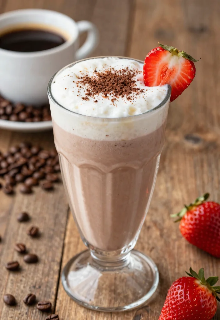 19 Strawberry Banana Smoothie Recipes Everyone Loves - 14. Strawberry Banana Mocha Smoothie 1