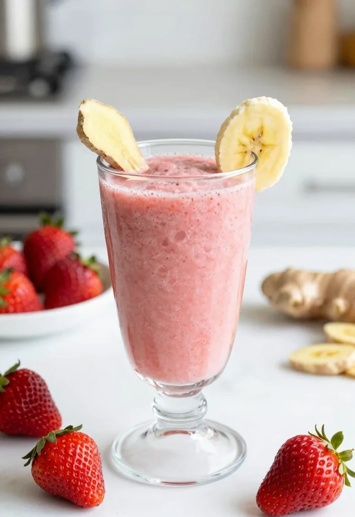 19 Strawberry Banana Smoothie Recipes Everyone Loves - 17. Strawberry Banana Ginger Smoothie 1