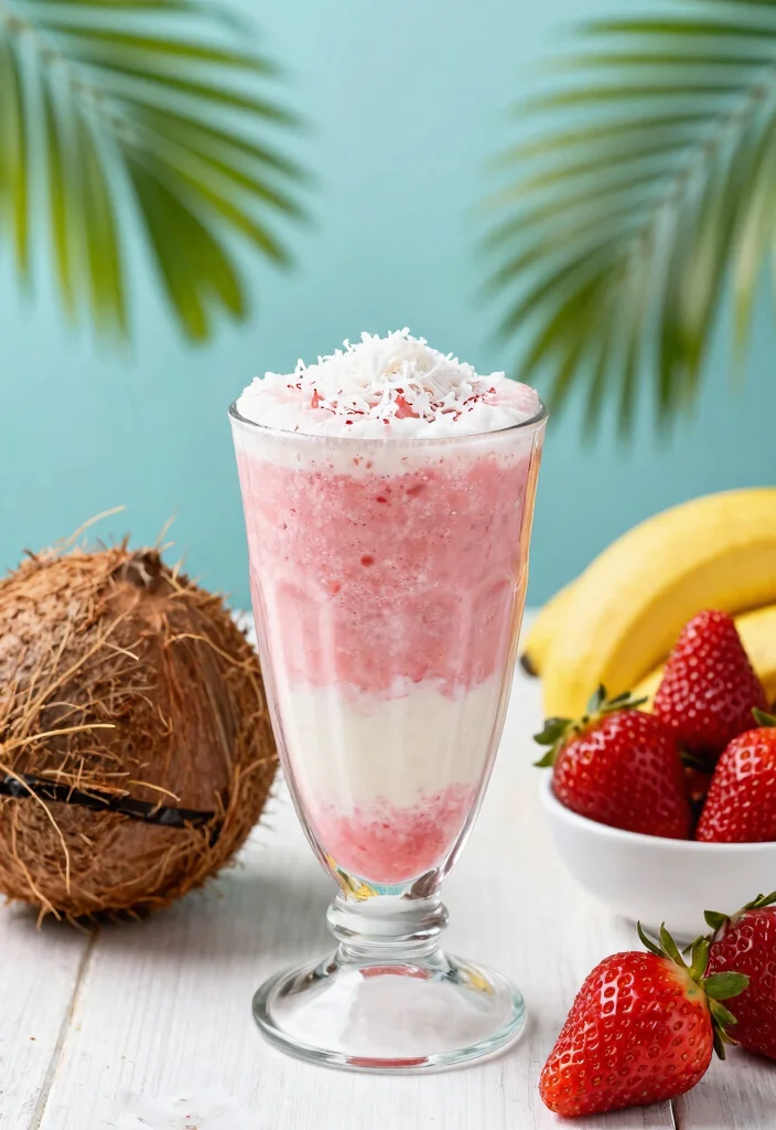 19 Strawberry Banana Smoothie Recipes Everyone Loves - 3. Coconut Strawberry Banana Smoothie 1