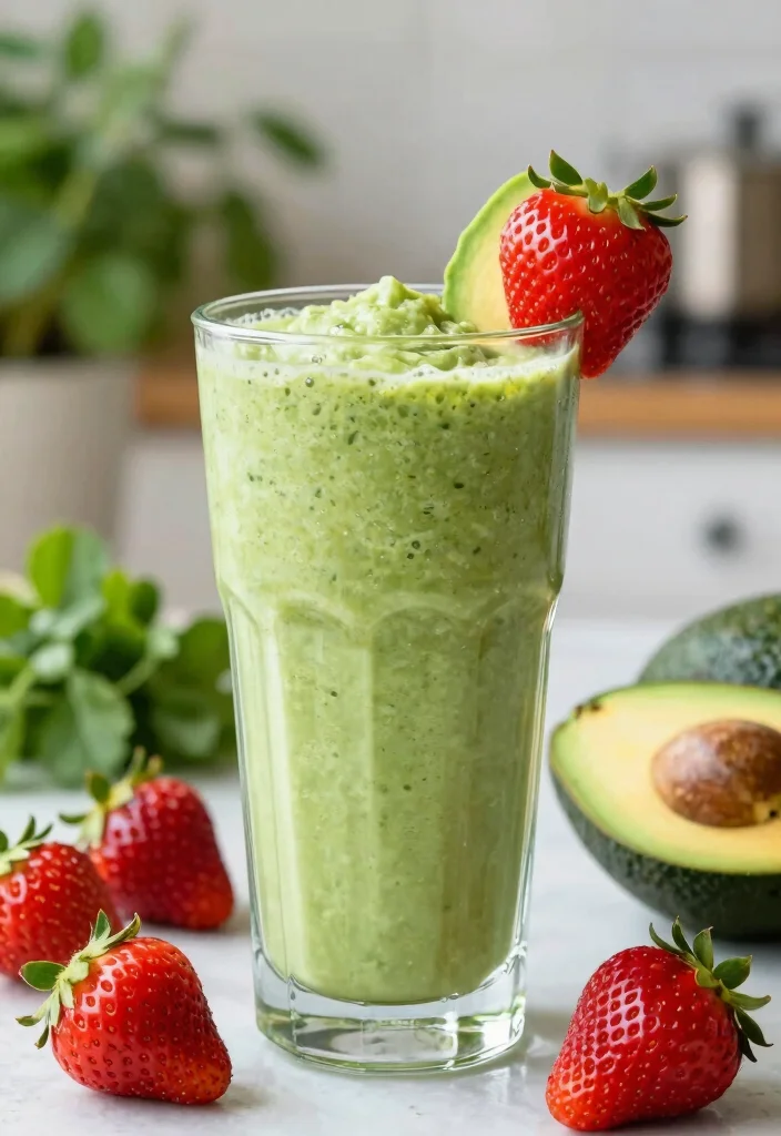 19 Strawberry Banana Smoothie Recipes Everyone Loves - 8. Strawberry Banana Avocado Smoothie 1