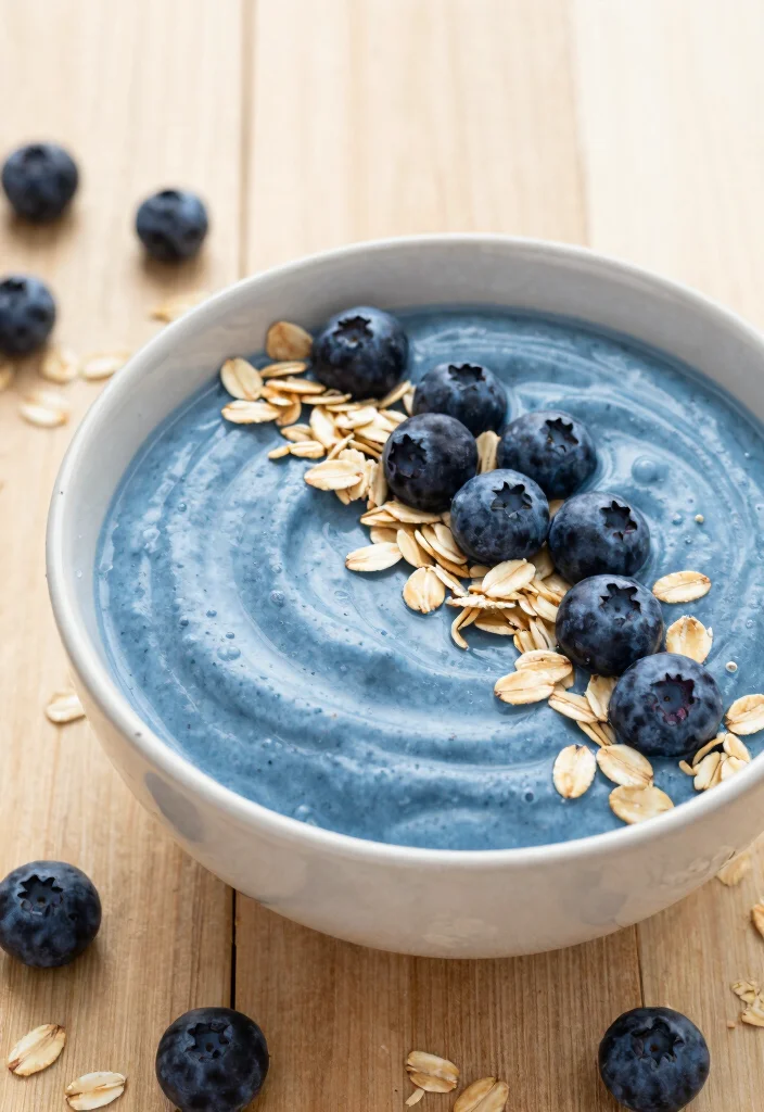 19 Thick Smoothie Bowl Recipes That Stay Creamy - 11. Blueberry Oat Smoothie Bowl 1