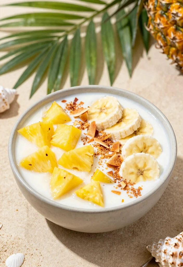 19 Tropical Smoothie Bowl Recipes with Fresh Fruit - 3. Pineapple Coconut Dream Bowl 1