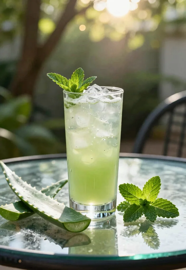 20 Body Detox Cleanse Drink Recipes for Natural Daily Support and Healthy Habits - 8. Aloe Vera Mint Cooler 1
