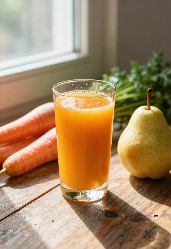 20 Detox Juice Recipes for Daily Cleanse, Light Energy, and Balanced Nutrition - 12. Carrot and Pear Elixir 1