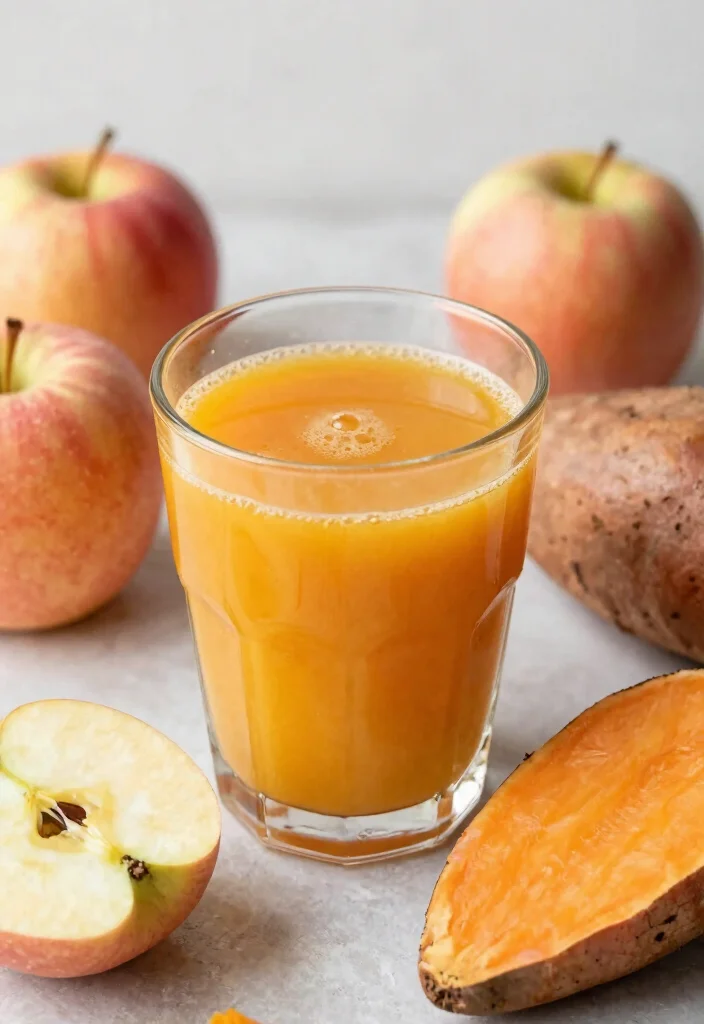 20 Detox Juice Recipes for Daily Cleanse, Light Energy, and Balanced Nutrition - 15. Sweet Potato and Apple Juice 1