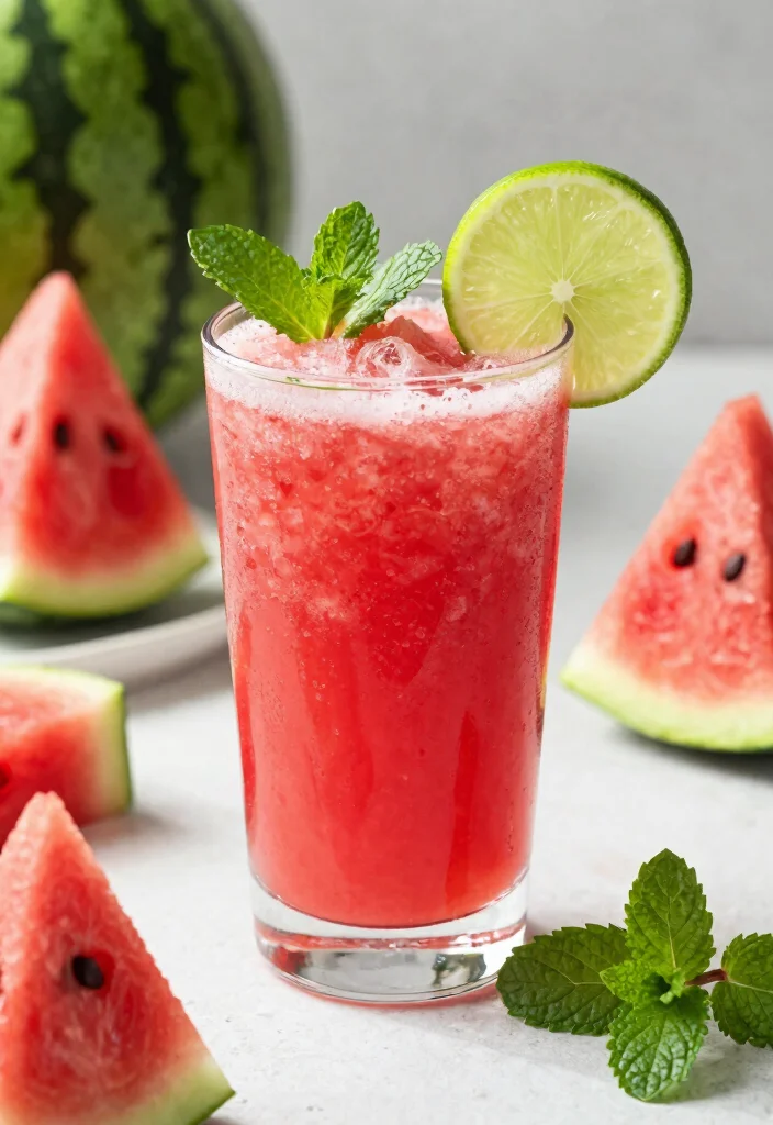 20 Detox Juice Recipes for Daily Cleanse, Light Energy, and Balanced Nutrition - 4. Refreshing Watermelon Mint Juice 1