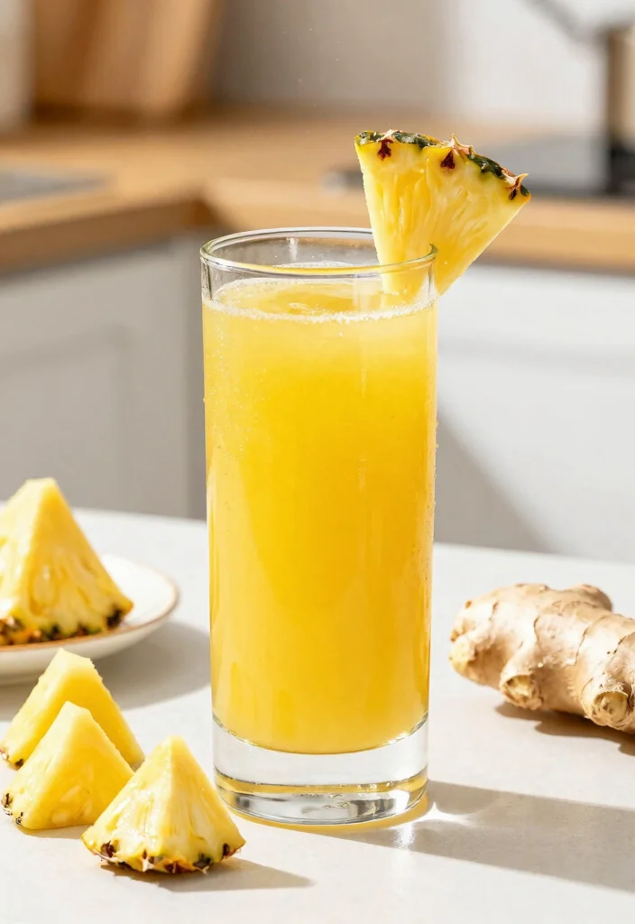 20 Detox Juice Recipes for Daily Cleanse, Light Energy, and Balanced Nutrition - 5. Spicy Pineapple Ginger Juice 1