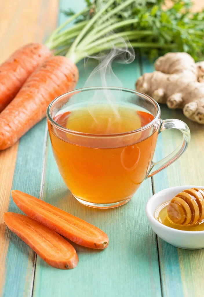 20 Detox Tea Recipes You Can Make at Home for Daily Cleanse and Light Energy Boost - 20. Carrot Ginger Detox Tea 1