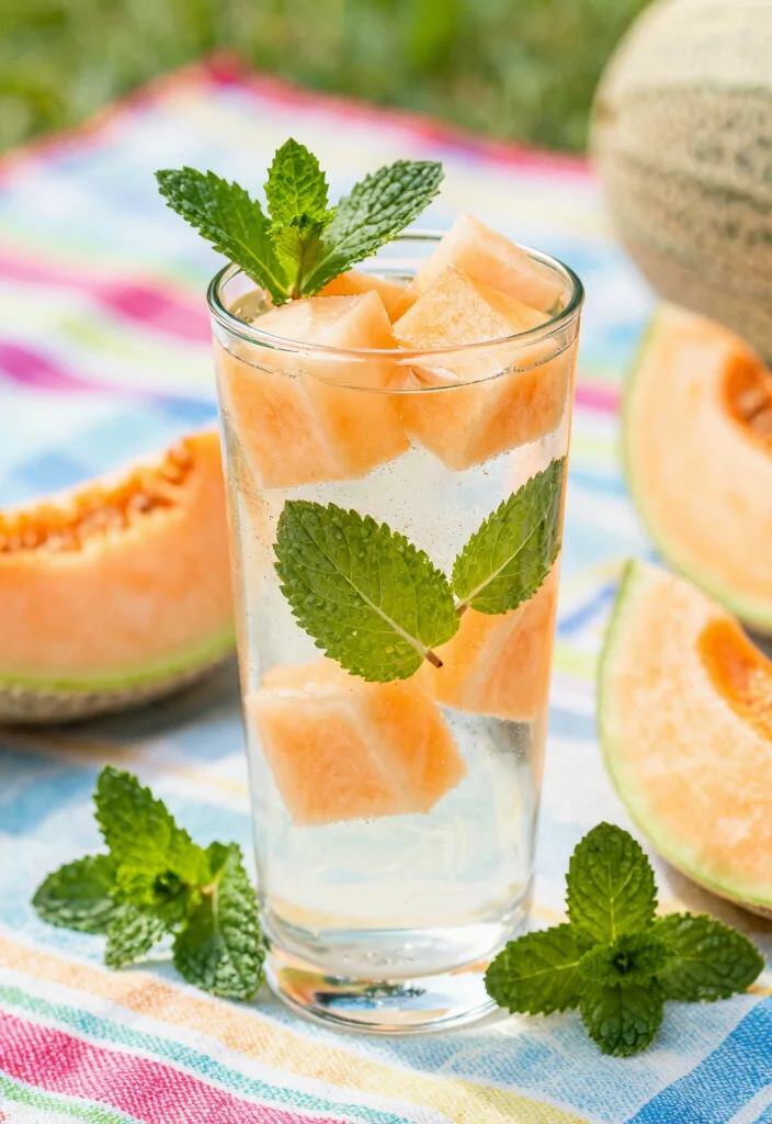 20 Detox Water Recipes Supporting Fat Burning and a Flat Tummy Lifestyle - 14. Melon Mint Cooler 1