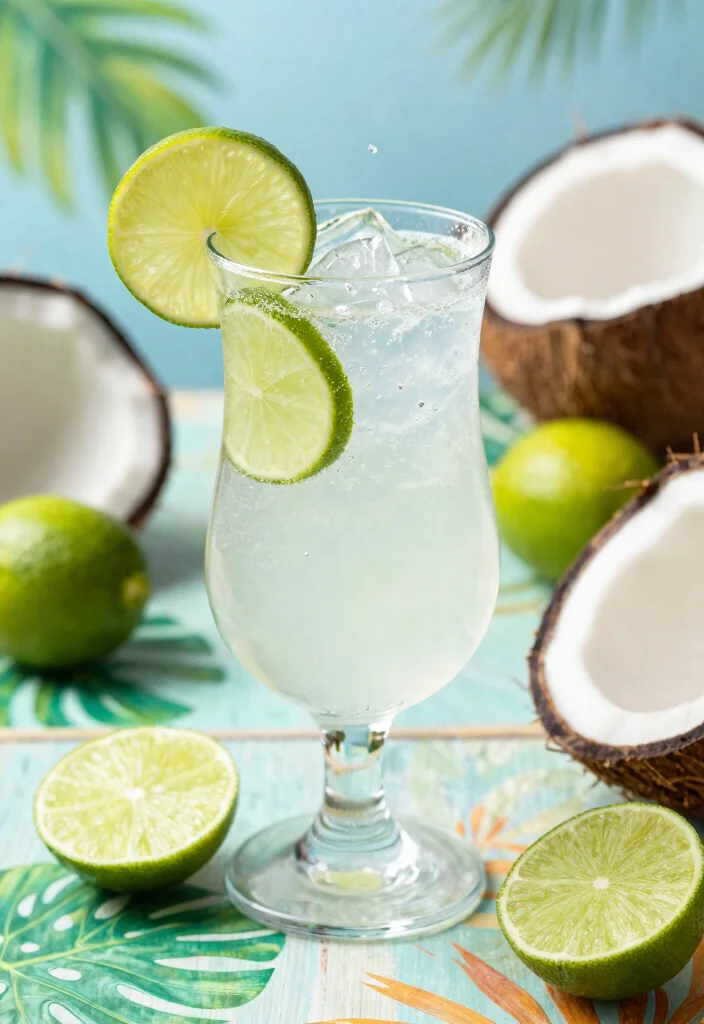 20 Detox Water Recipes Supporting Fat Burning and a Flat Tummy Lifestyle - 18. Coconut Lime Spritzer 1
