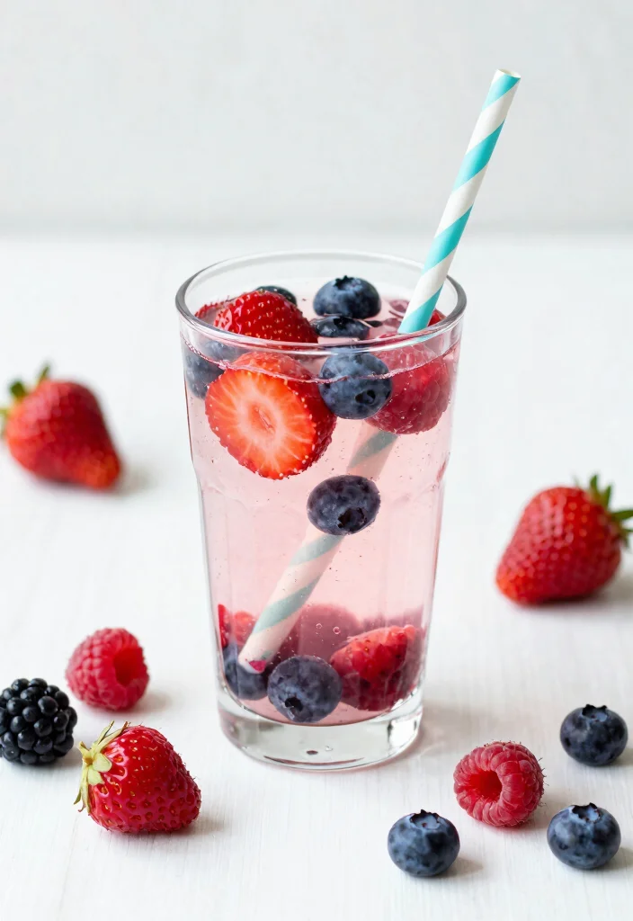 20 Detox Water Recipes Supporting Fat Burning and a Flat Tummy Lifestyle - 2. Berry Bliss Detox Water 1