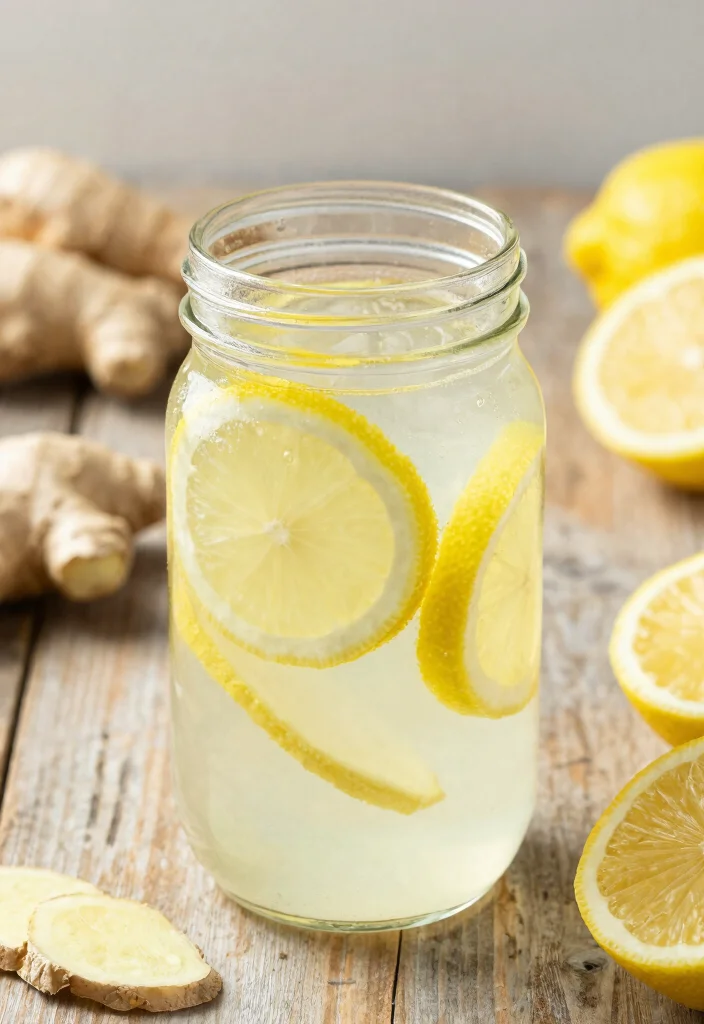 20 Detox Water Recipes Supporting Fat Burning and a Flat Tummy Lifestyle - 4. Ginger Lemon Zinger 1
