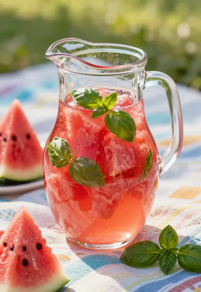 20 Detox Water Recipes Supporting Fat Burning and a Flat Tummy Lifestyle - 5. Watermelon Basil Bliss 1