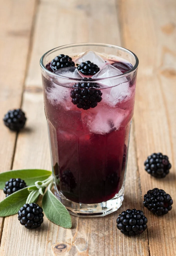 20 Detox Water Recipes for Clear, Glowing Skin with Simple Everyday Ingredients - 10. Blackberry & Sage Sip 1