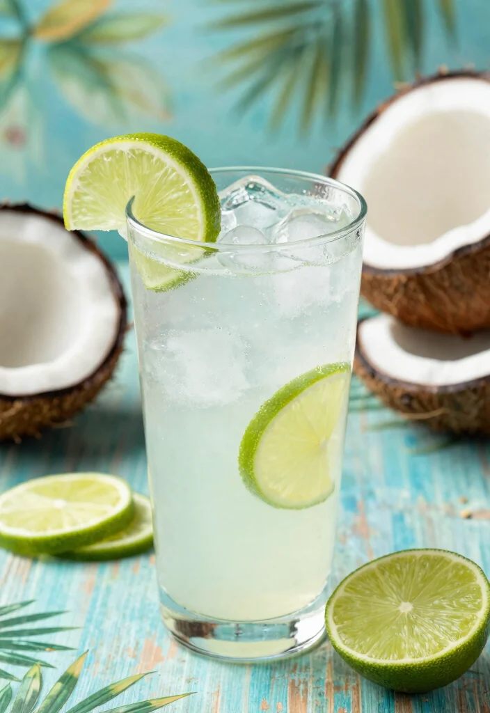 20 Detox Water Recipes for Clear, Glowing Skin with Simple Everyday Ingredients - 15. Coconut & Lime Refresh 1