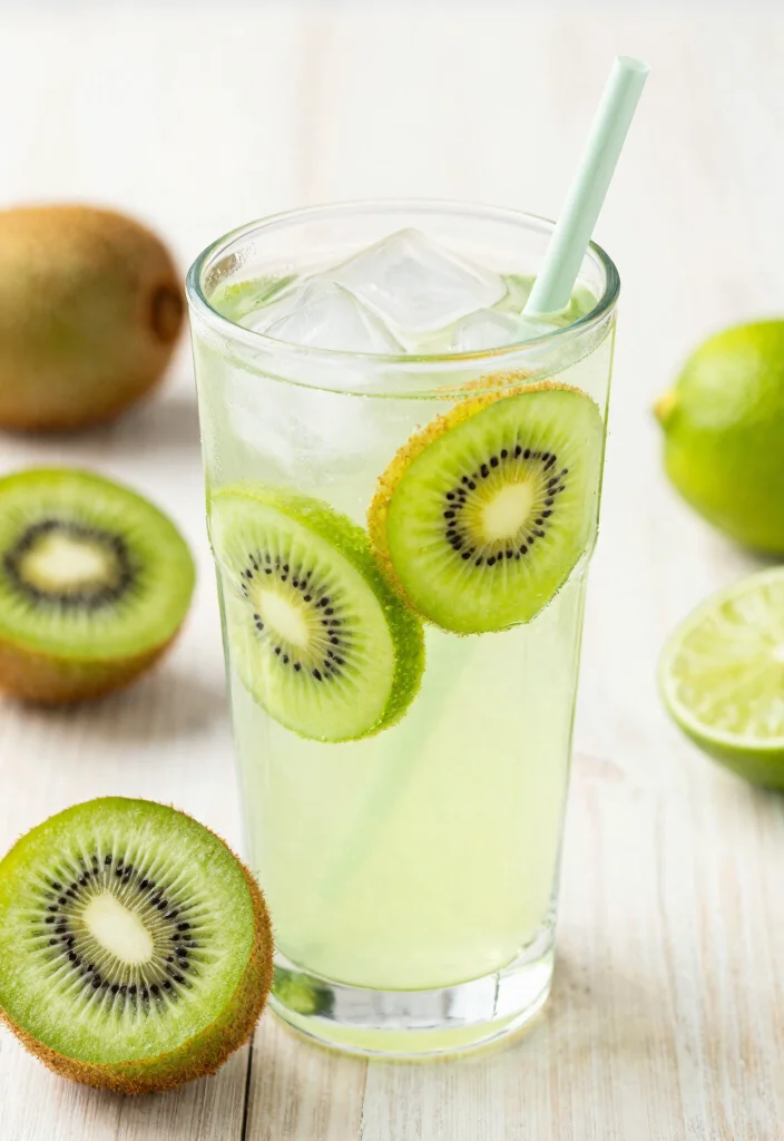 20 Detox Water Recipes for Clear, Glowing Skin with Simple Everyday Ingredients - 9. Kiwi & Lime Zest 1