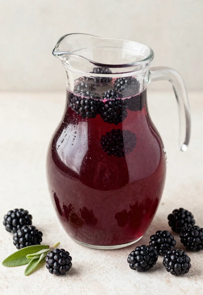 20 Detox Water Recipes for Glowing Skin - 17. Blackberry & Sage Detox Water 1