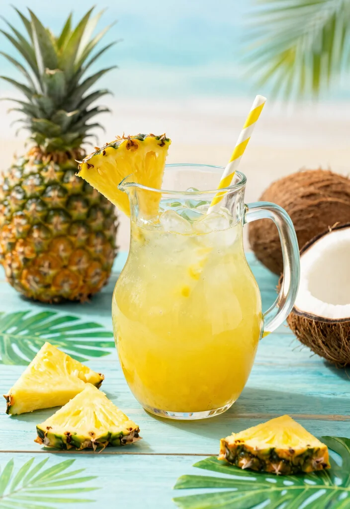 20 Detox Water Recipes for Glowing Skin - 8. Pineapple & Coconut Detox Water 1