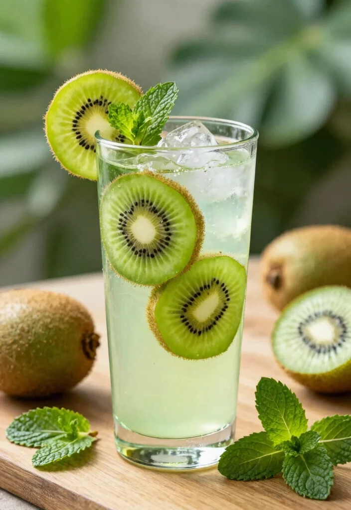 20 Detox Water Recipes for Skin Glow, Hydration, and Everyday Beauty Support - 13. Kiwi Mint Cooler 1