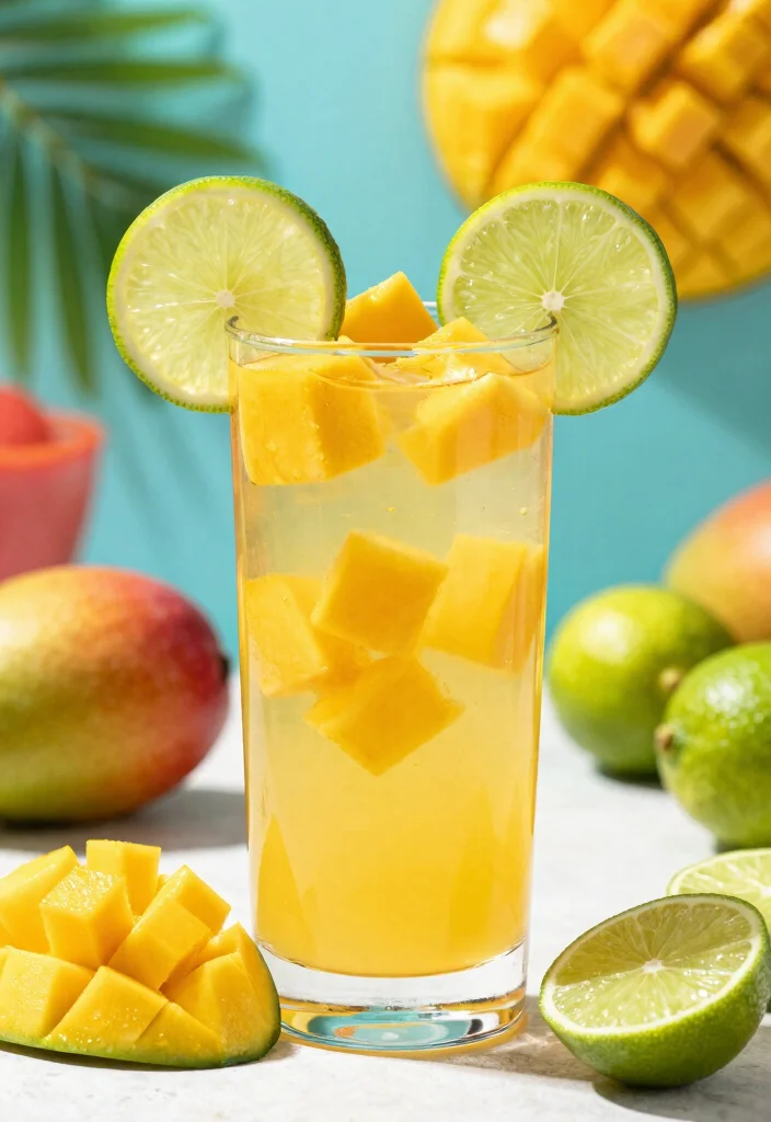 20 Detox Water Recipes for Skin Glow, Hydration, and Everyday Beauty Support - 14. Tropical Mango Lime Twist 1