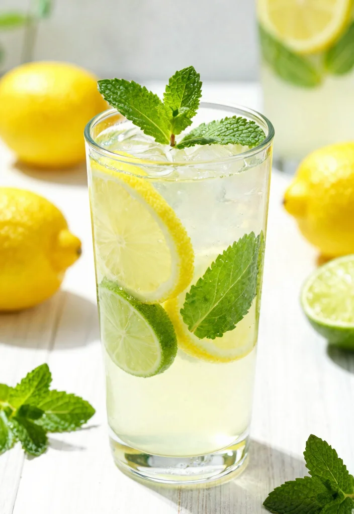20 Detox Water Recipes for Skin Glow, Hydration, and Everyday Beauty Support - 17. Minty Lemon Limeade 1