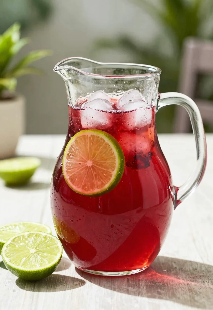 20 Detox Water Recipes for Skin Health, Hydration, and Natural Beauty Support - 13. Hibiscus & Lime Cooler 1