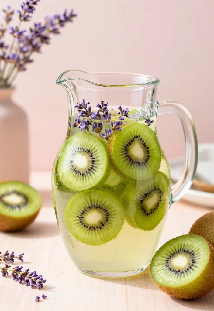 20 Detox Water Recipes for Skin Health, Hydration, and Natural Beauty Support - 5. Kiwi & Lavender Delight 1