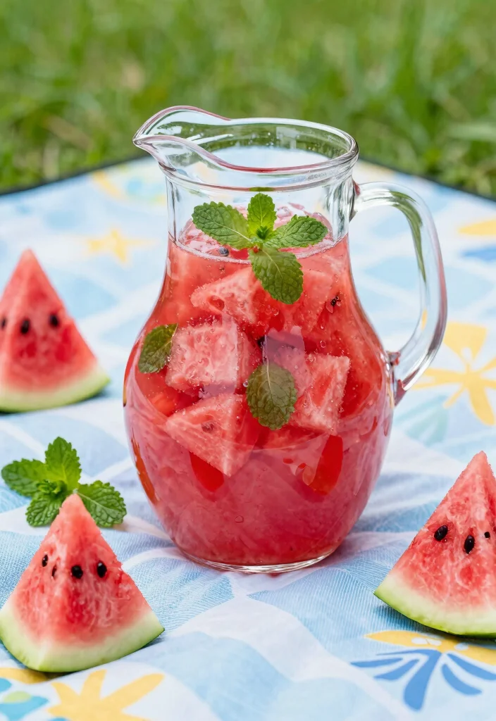 20 Detox Water Recipes for Skin Health, Hydration, and Natural Beauty Support - 8. Watermelon & Mint Fusion 1