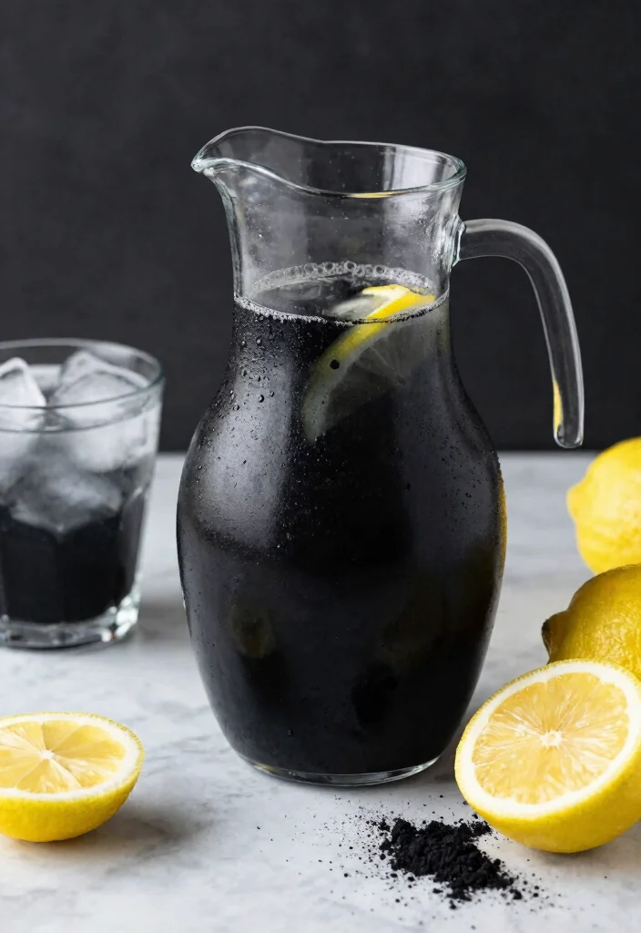 20 Detox Water Recipes for a Flat Tummy Look and Reduced Bloating - 12. Charcoal Lemon Detox Water 1