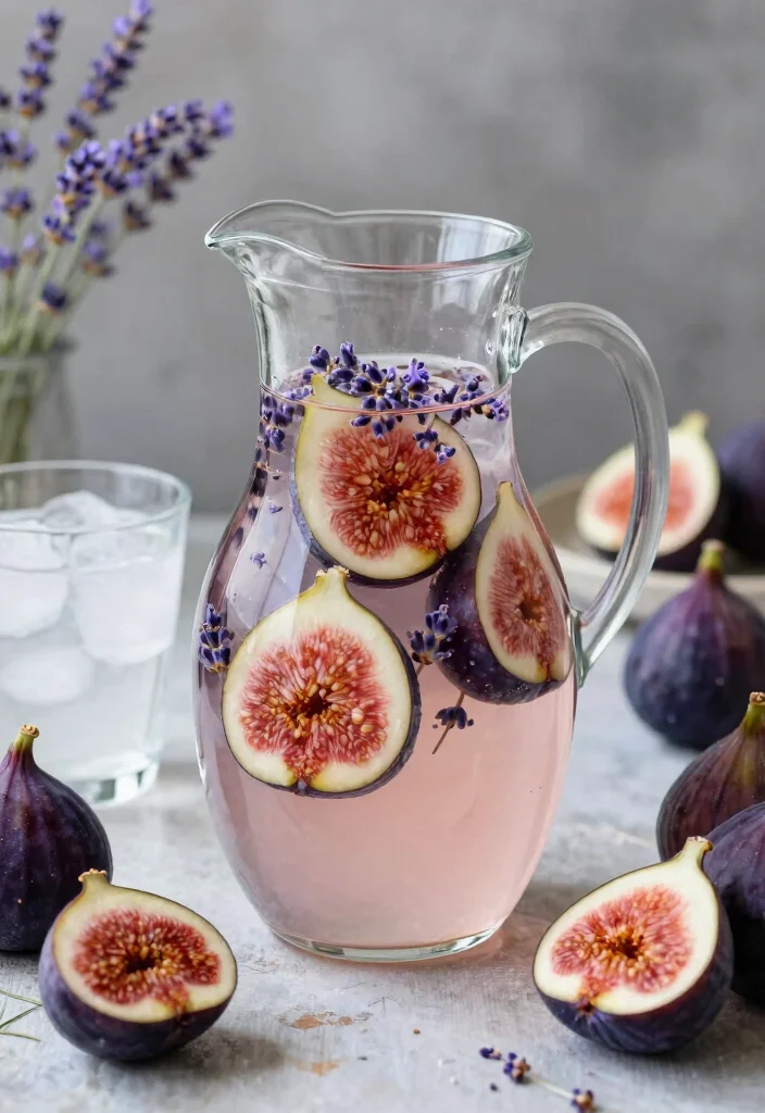 20 Detox Water Recipes for a Flat Tummy Look and Reduced Bloating - 15. Fig Lavender Detox Water 1