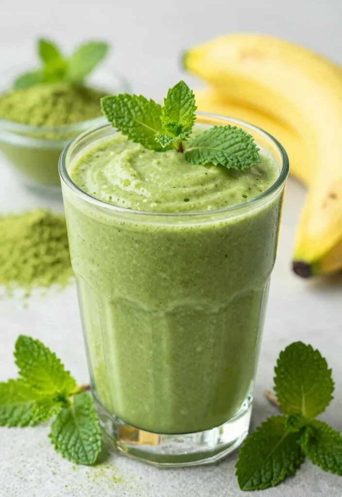 20 Healthy Detox Drinks for Morning Routines and Long-Term Wellness Habits - 10. Matcha Mint Detox Smoothie 1
