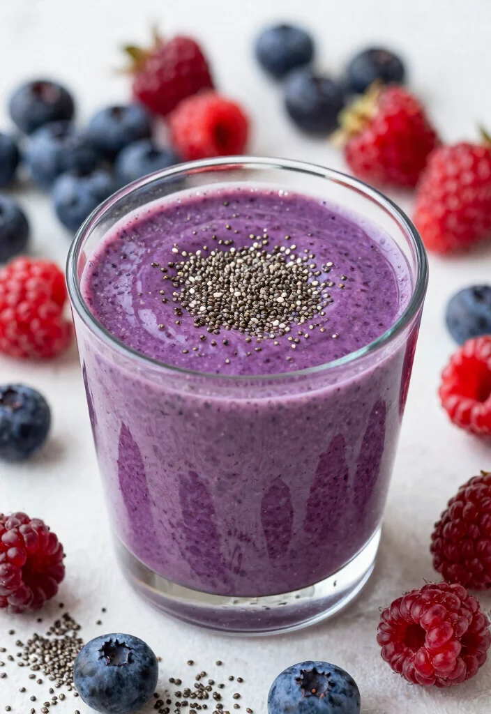 20 Healthy Detox Drinks for Morning Routines and Long-Term Wellness Habits - 16. Chia Berry Smoothie 1
