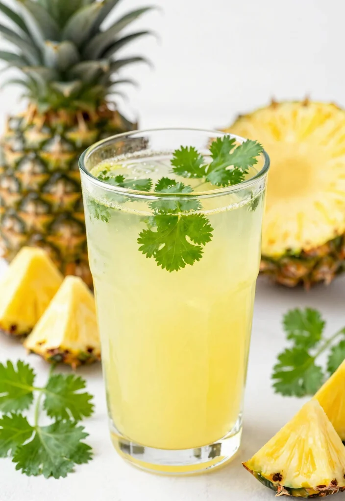 20 Healthy Detox Drinks for Morning Routines and Long-Term Wellness Habits - 9. Pineapple Cilantro Detox Juice 1