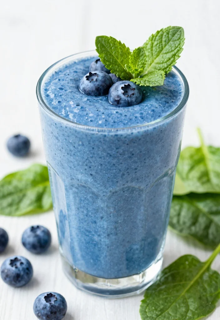 20 Healthy Green Smoothie Recipes for Detox - 10. Blueberry Green Smoothie 1