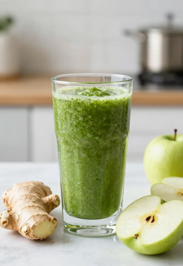 20 Healthy Green Smoothie Recipes for Detox - 11. Ginger Green Smoothie 1