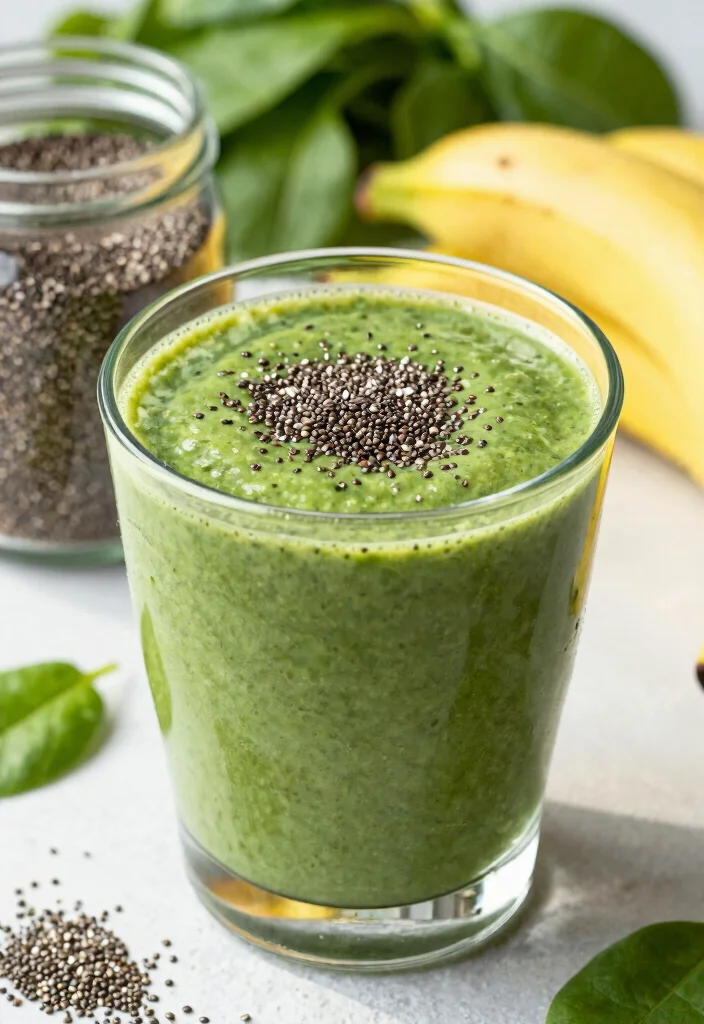 20 Healthy Green Smoothie Recipes for Detox - 8. Chia Seed Green Smoothie 1