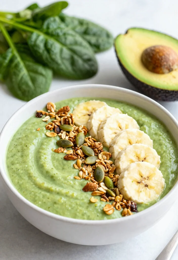 20 Healthy Smoothie Bowl Recipes for Everyday Meals - 3. Green Power Smoothie Bowl 1