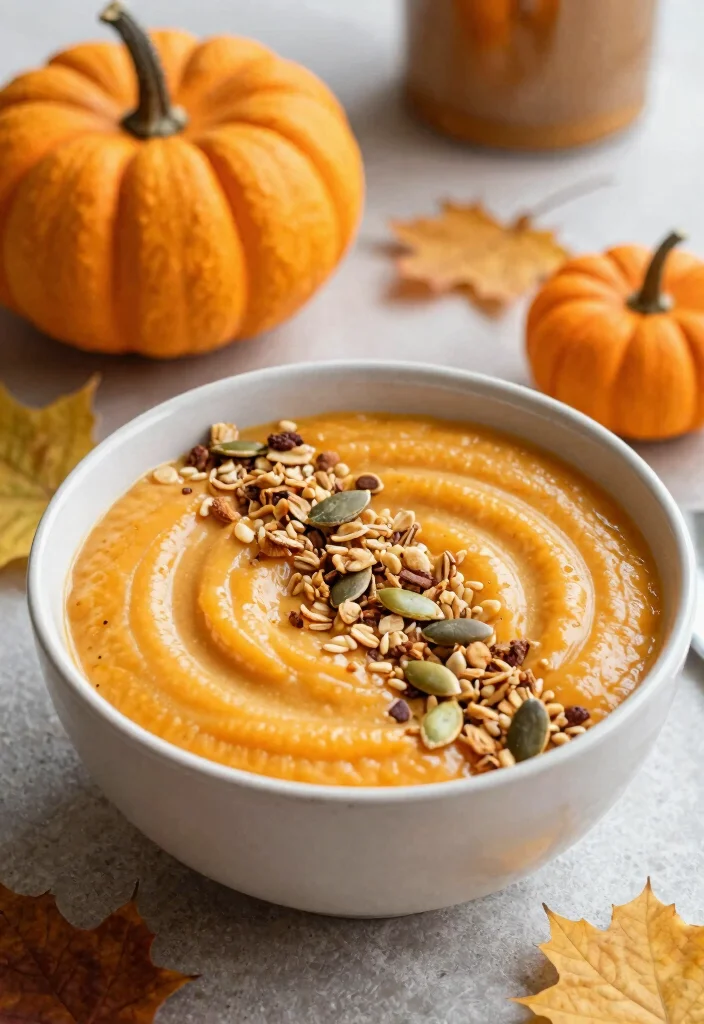 20 Healthy Smoothie Bowl Recipes for Everyday Meals - 8. Pumpkin Spice Smoothie Bowl 1